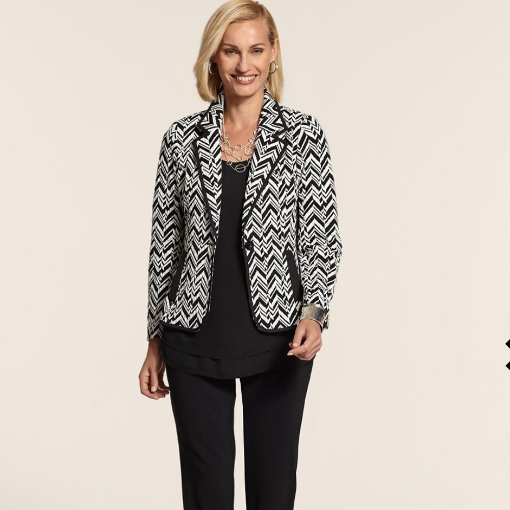 Chico’s Textured Pattern Blazer - Picture 7 of 10